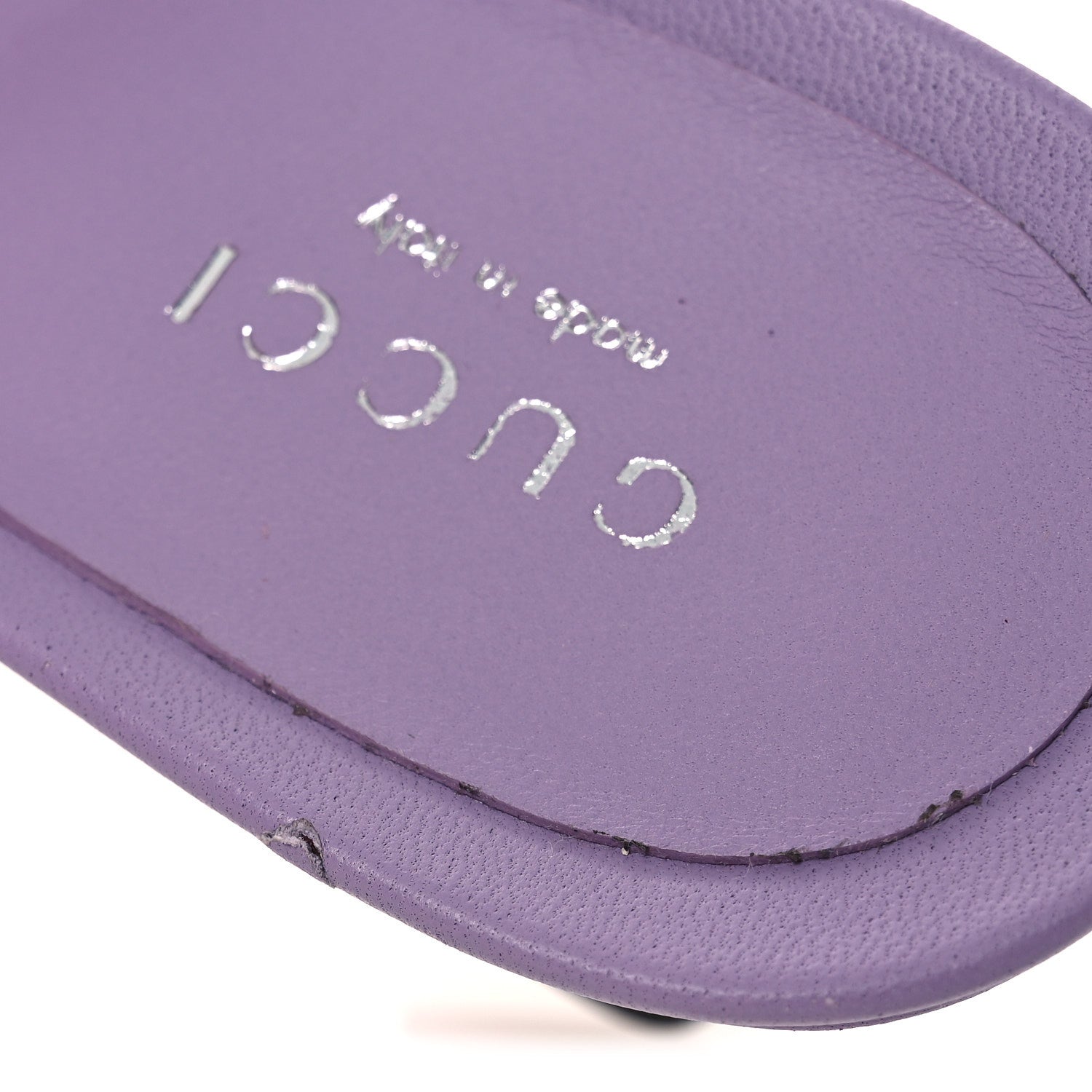 Nappa Charlotte GG Marmont 55mm Thong Sandals 38 Pale Lavander