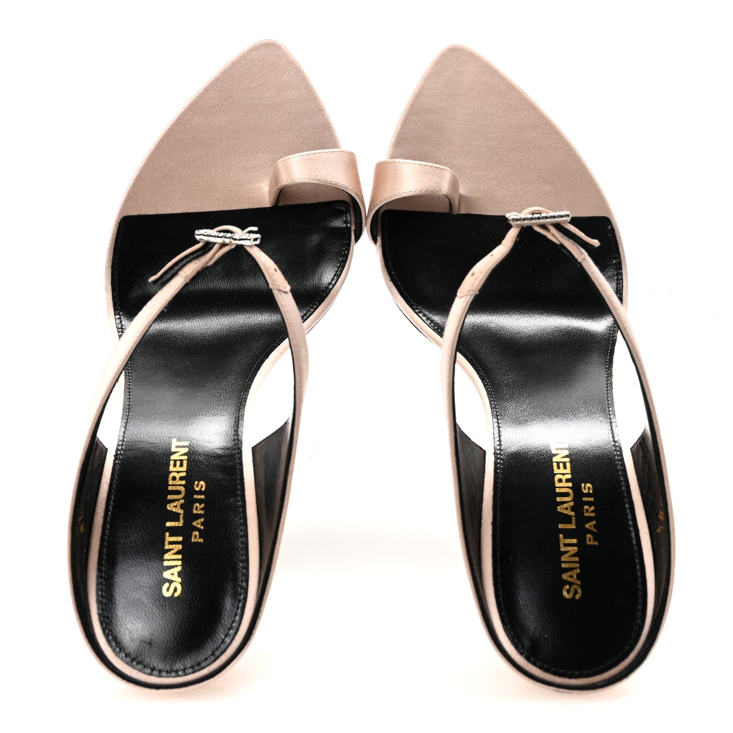 Crepe Satin Dive 110 Mule Sandals 38.5 38.5 Genuine Nude