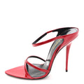 Patent Gippy Crisscross Mule Sandals 37 Red