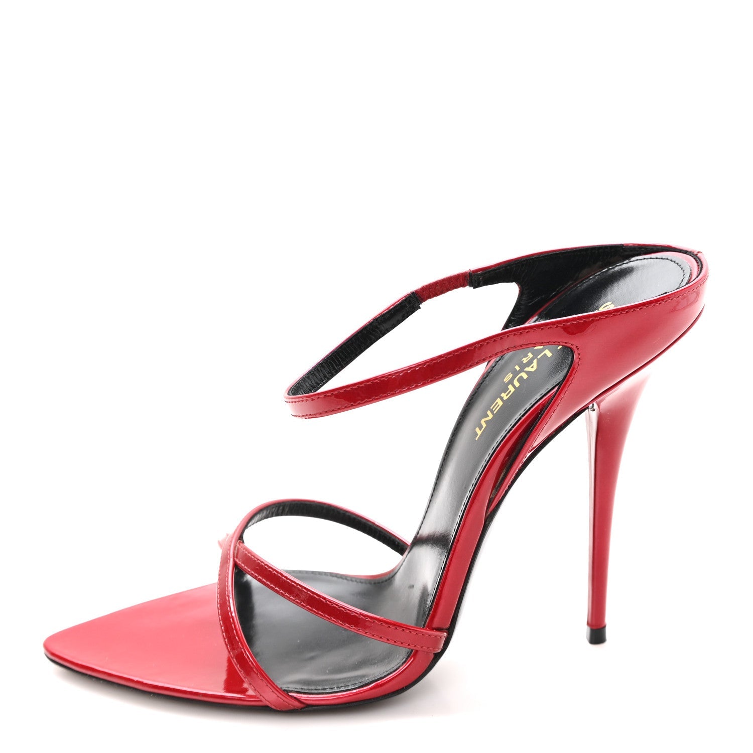 Patent Gippy Crisscross Mule Sandals 37 Red