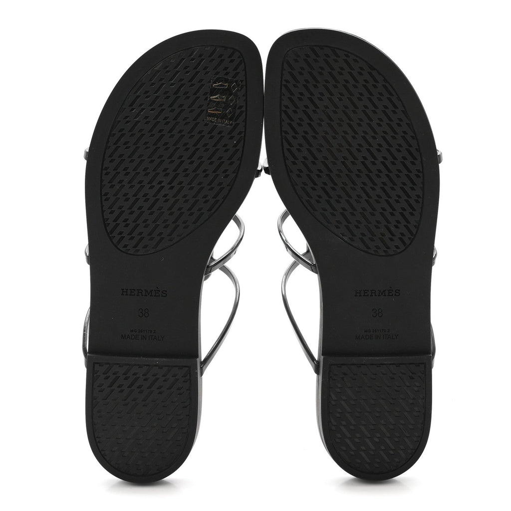 Rubber Womens Mykonos Sandals 38 Black