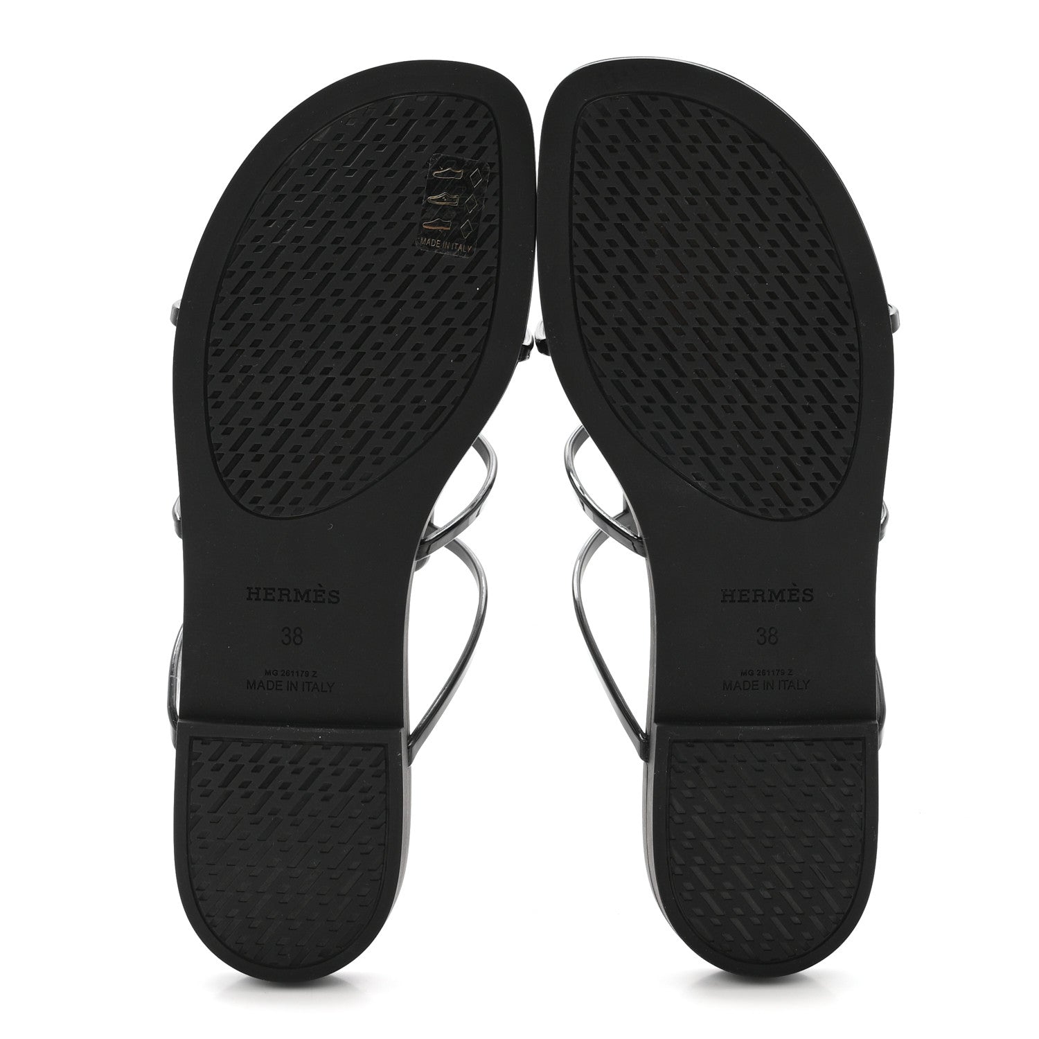 Rubber Womens Mykonos Sandals 38 Black