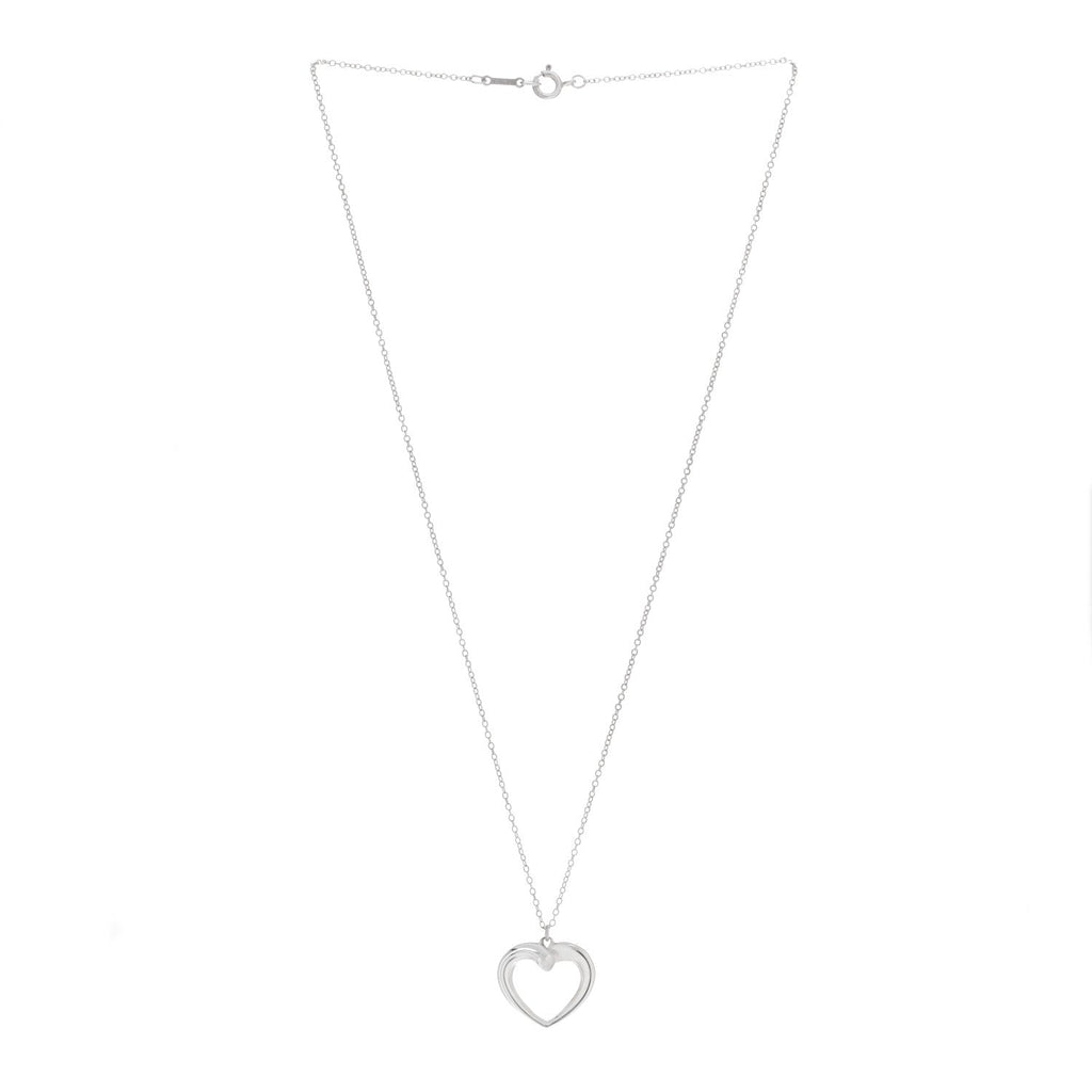 Sterling Silver Twist Heart Pendant Necklace