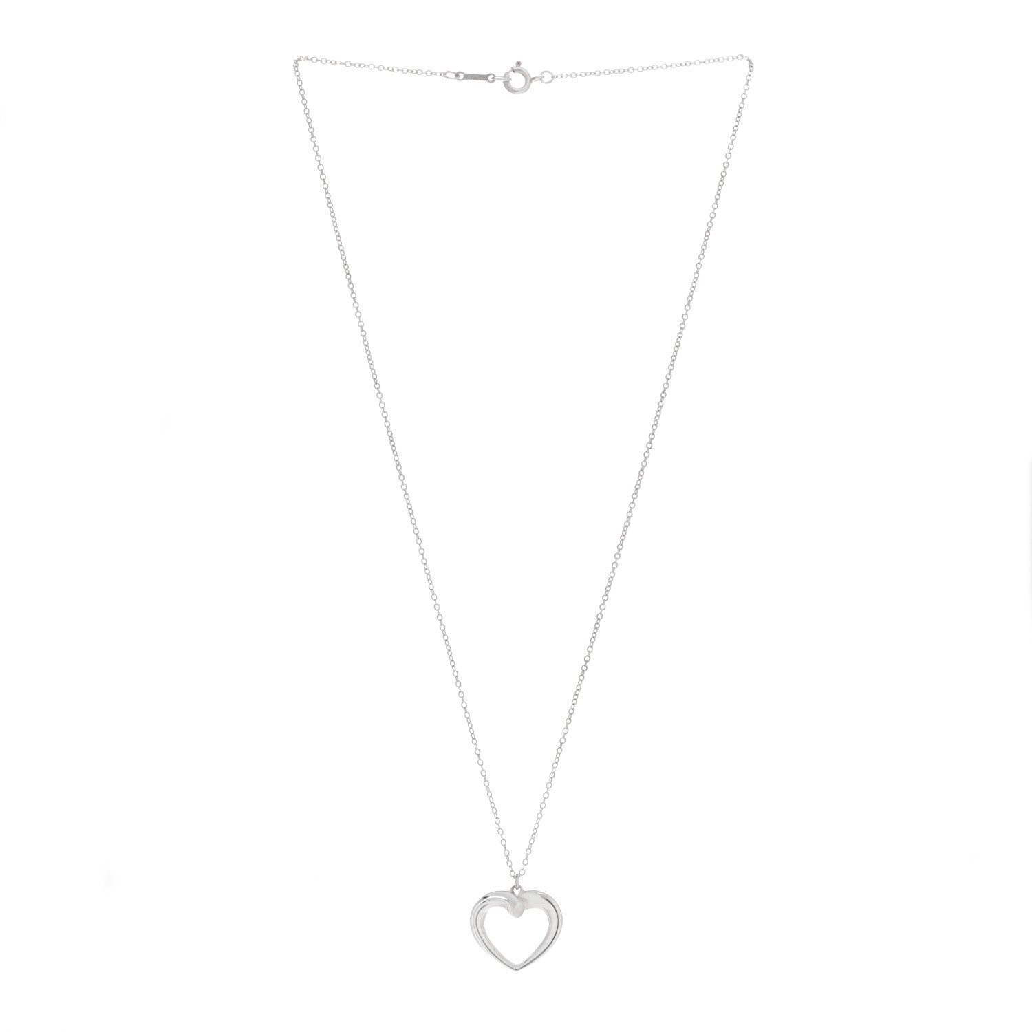 Sterling Silver Twist Heart Pendant Necklace