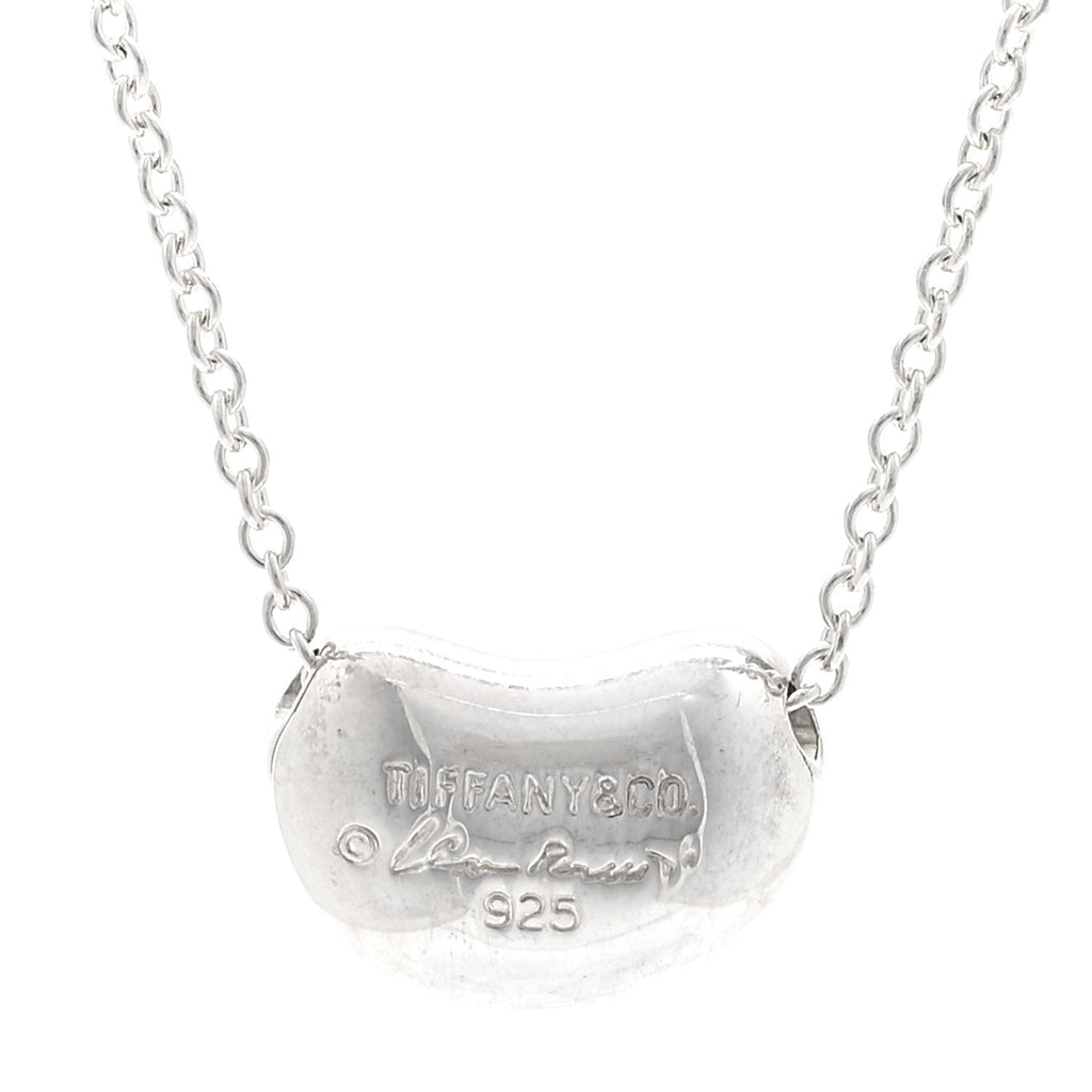 Sterling Silver 11mm Elsa Peretti Bean Pendant Necklace