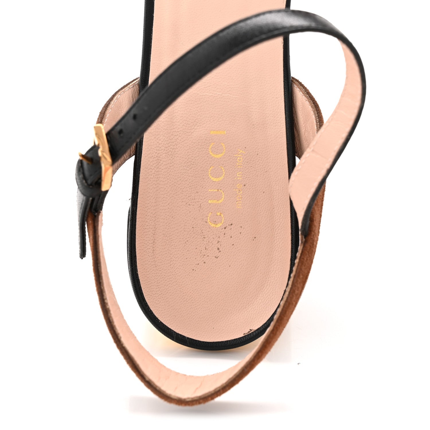 Calfskin Suede Ava Chain Heel Sandals 39.5 Black