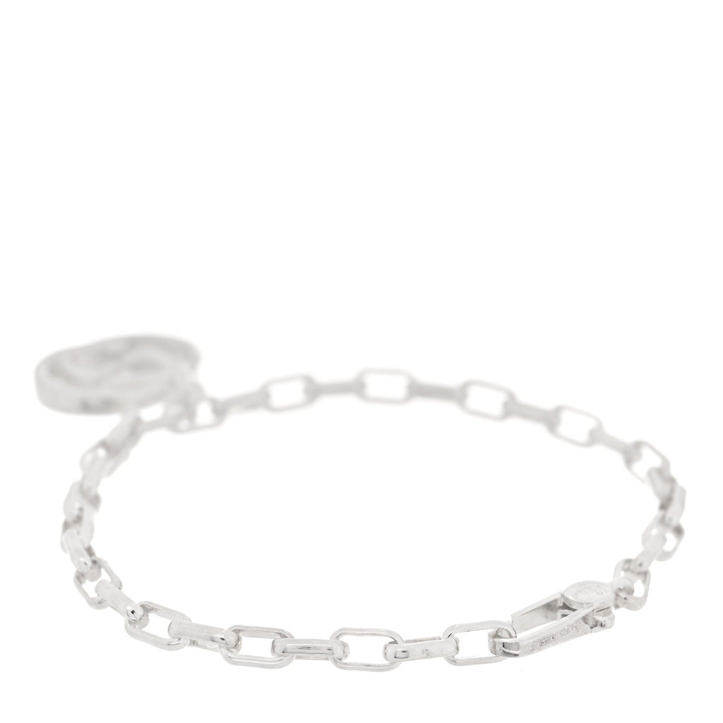 Sterling Silver Interlocking GG Bracelet
