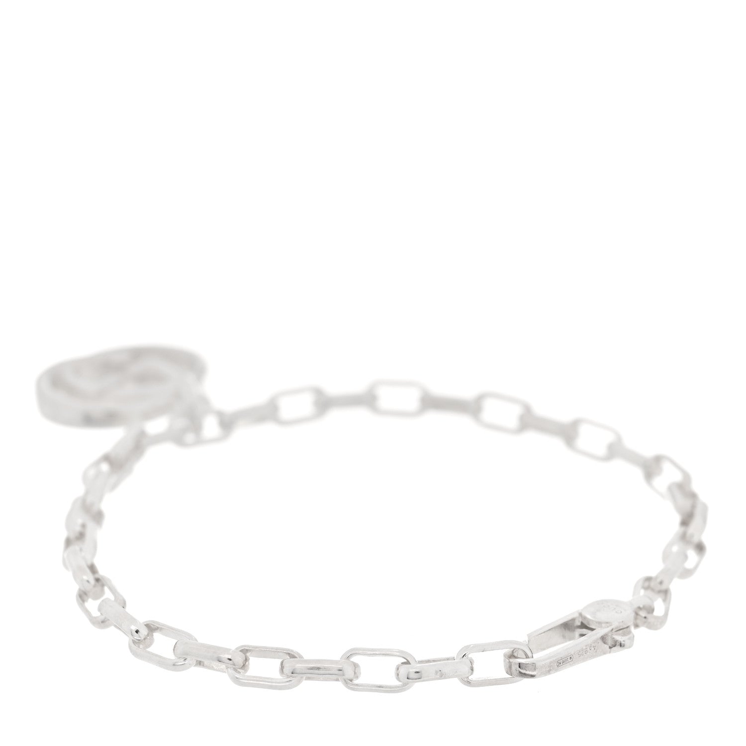 Sterling Silver Interlocking GG Bracelet