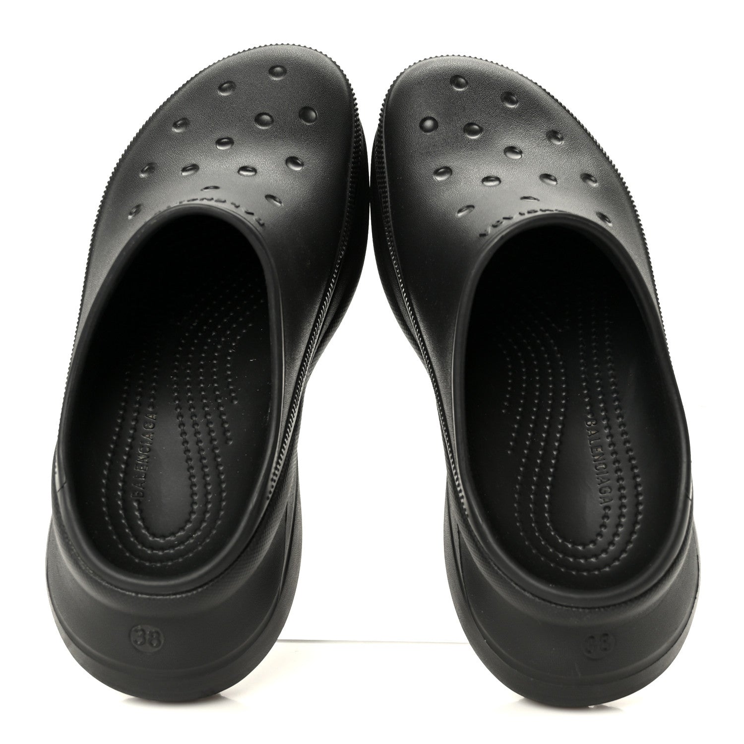 X CROCS Rubber Womens Mules 38 Black