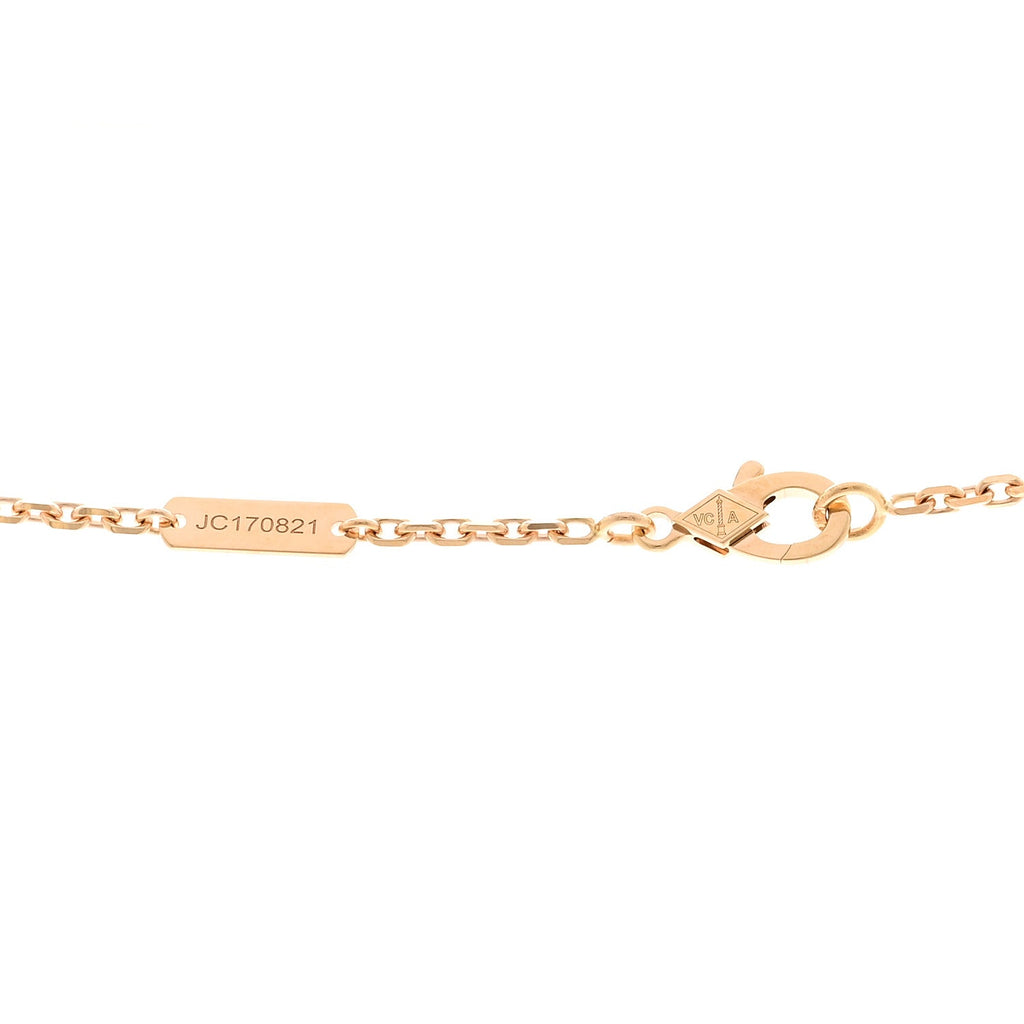 18K Rose Gold Gray Mother of Pearl Magic Alhambra Long Necklace