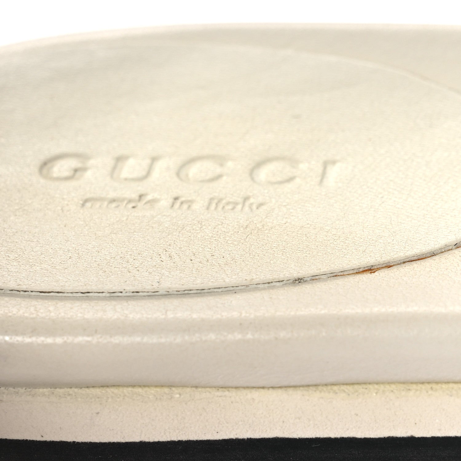 Calfskin GG Zip Thong Sandals 40.5 White