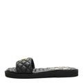 Lambskin Quilted Textured CC Mules Sandals 38.5 Black