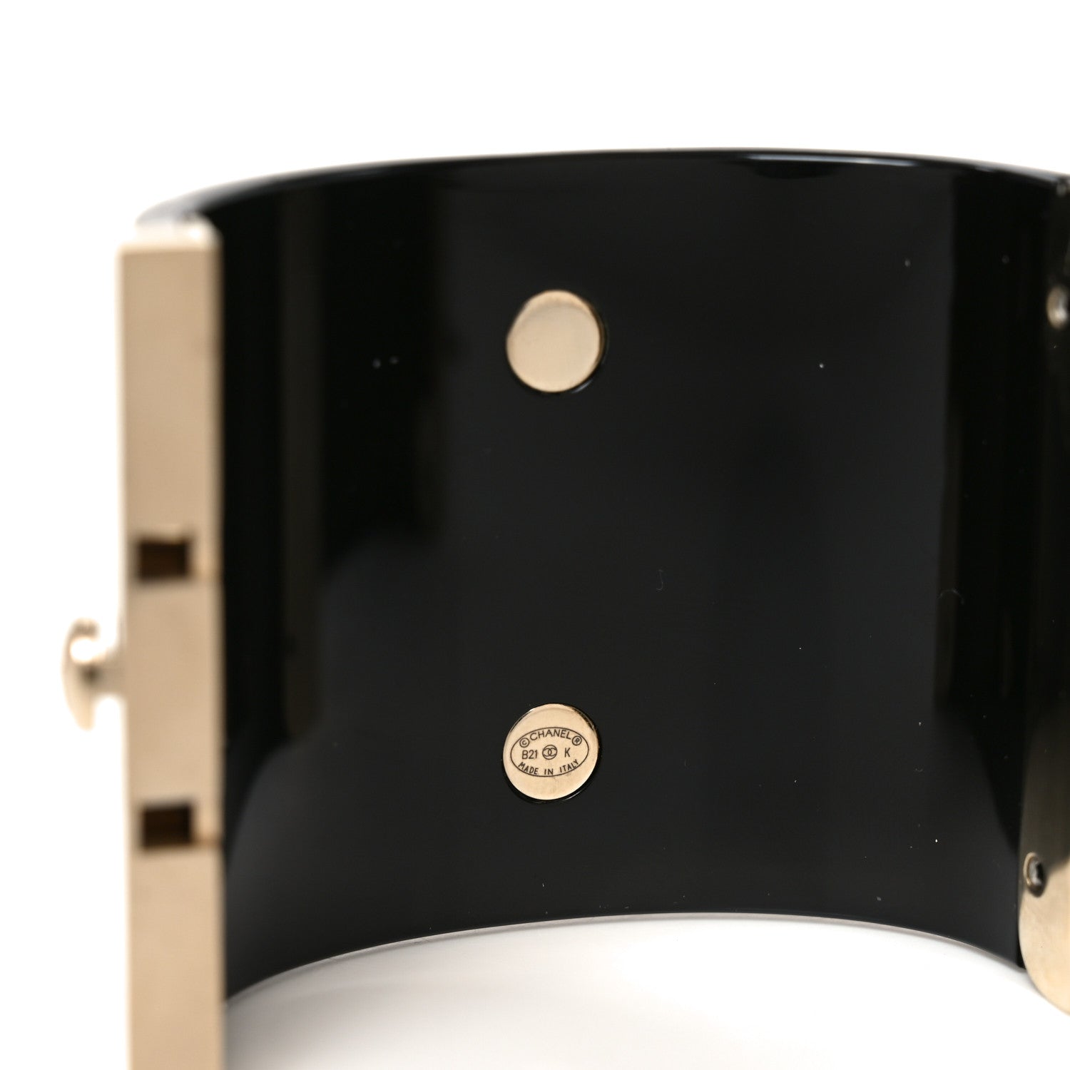 Resin Crystal CC Cuff Black Pink