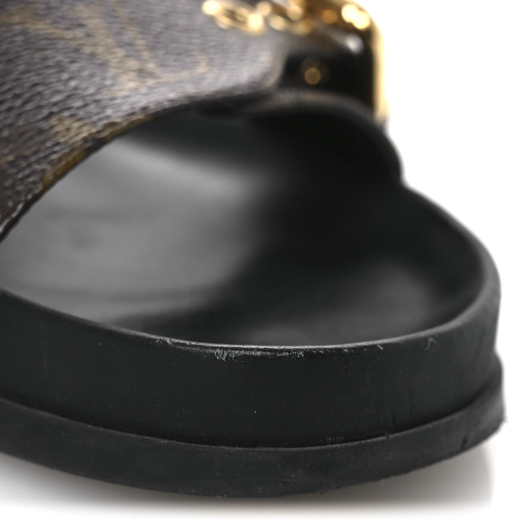 Monogram Bom Dia Mule Sandals 39 Black