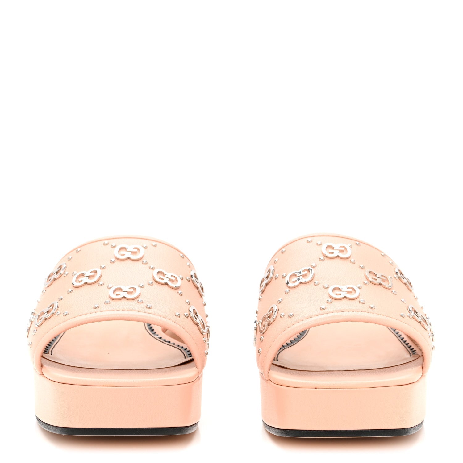 Malaga Kid Interlocking G Studs 25/50mm Platform Sandals 37.5 Perfect Pink