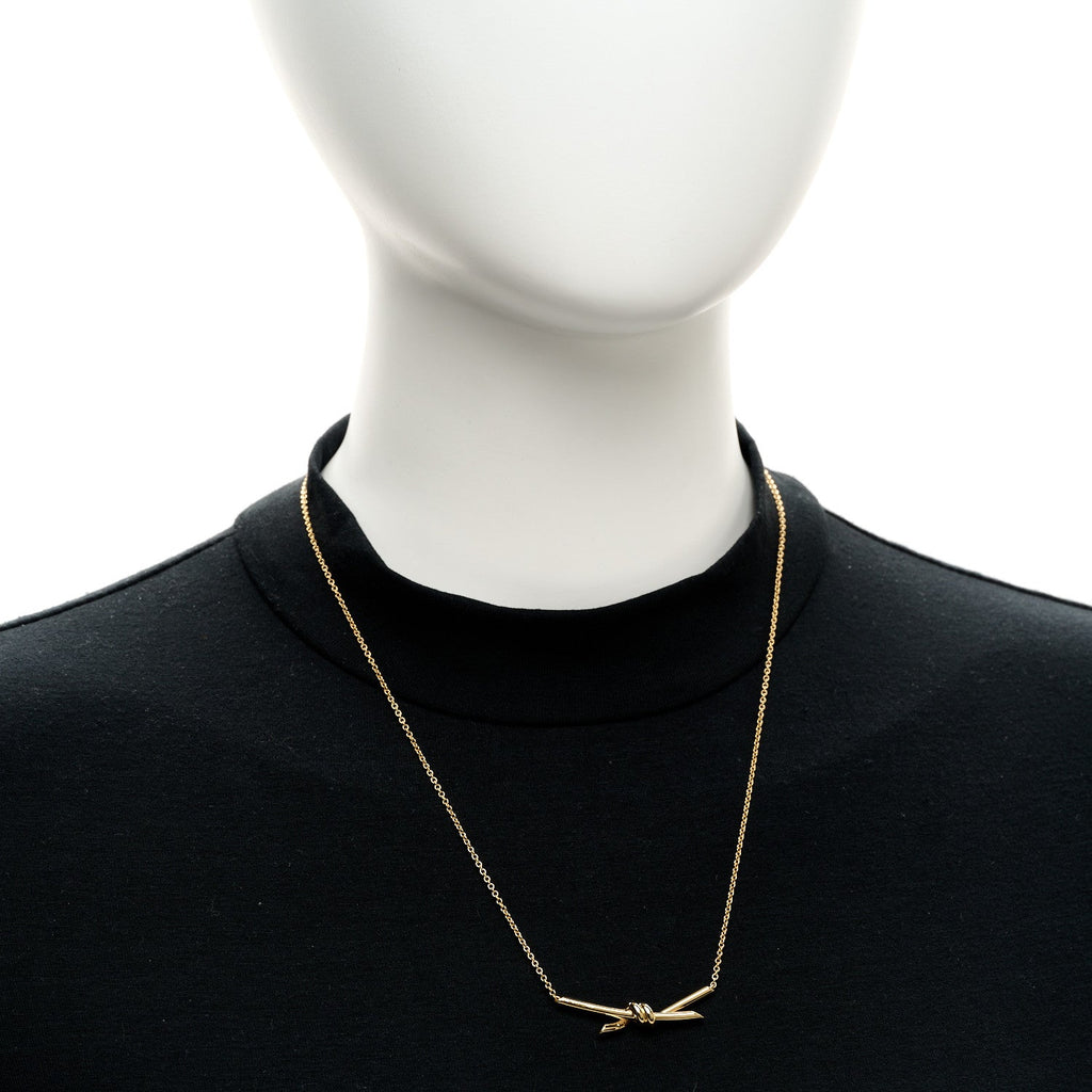 18K Yellow Gold Knot Necklace