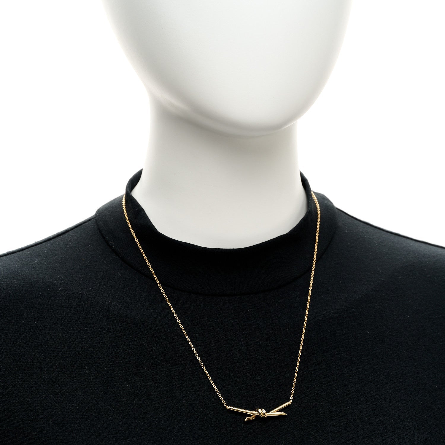 18K Yellow Gold Knot Necklace
