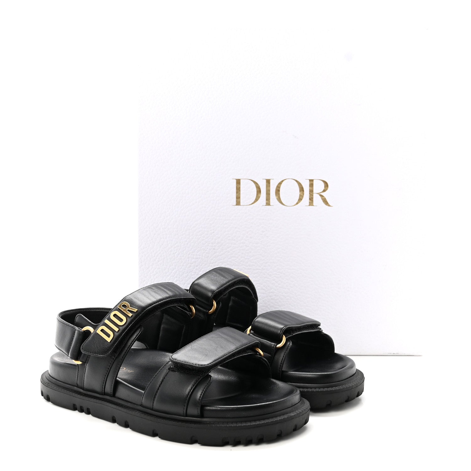 Lambskin Dioract 10mm Sandals 35 Black