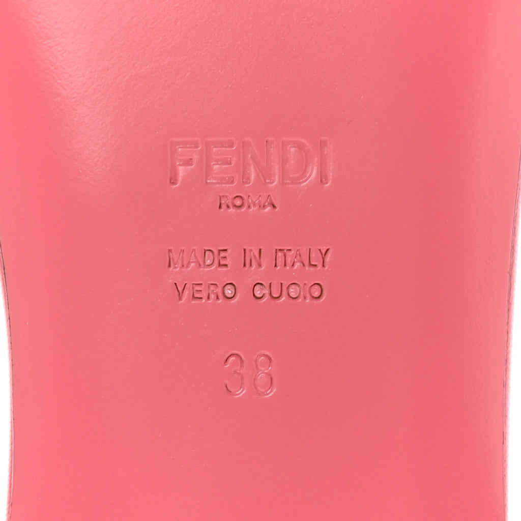 Vitello Cuoio Baguette Flat Slide Sandals 38 Pink Dalia