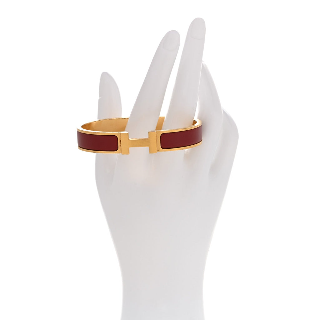 Matte Enamel Narrow Clic Clac HH Bracelet T4 Rouge H
