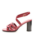 Calfskin D-Club Sandal Pumps 37.5 Ruby Red