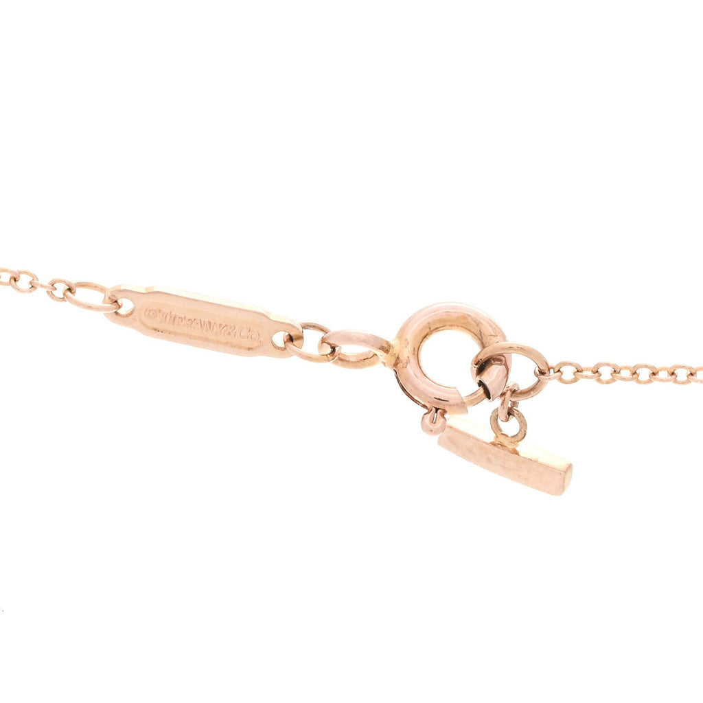 18K Rose Gold Small T Smile Pendant Necklace