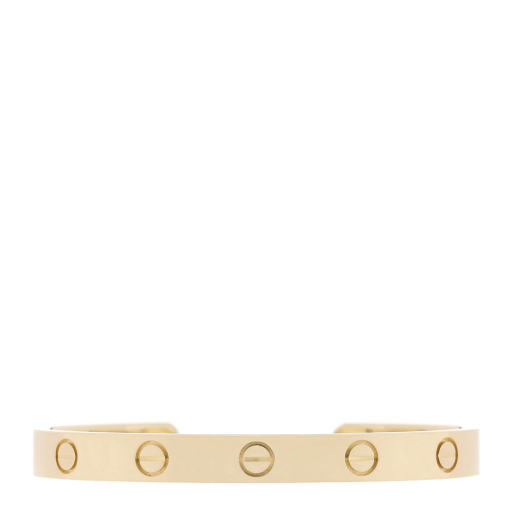 18K Yellow Gold LOVE Cuff Bracelet 16