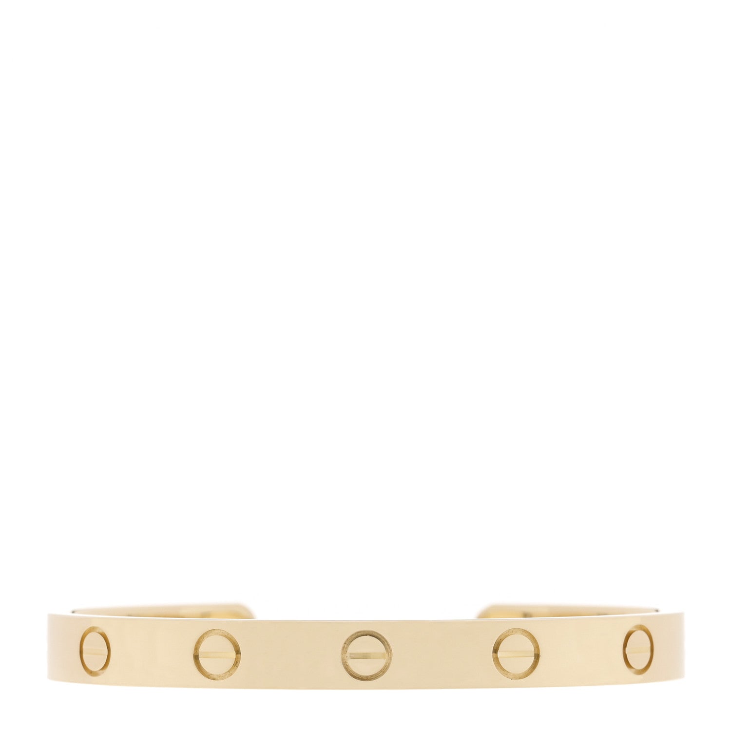 18K Yellow Gold LOVE Cuff Bracelet 16