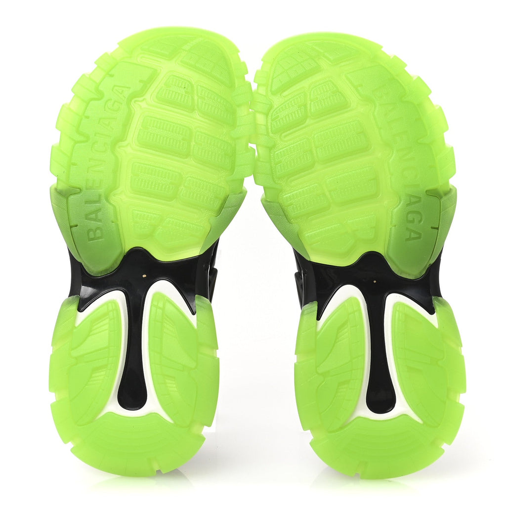 Neoprene Rubber Clear Sole Mens Track Sandals 41 Black White Fluo Green
