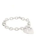 Sterling Silver G Heart Charm Link Bracelet