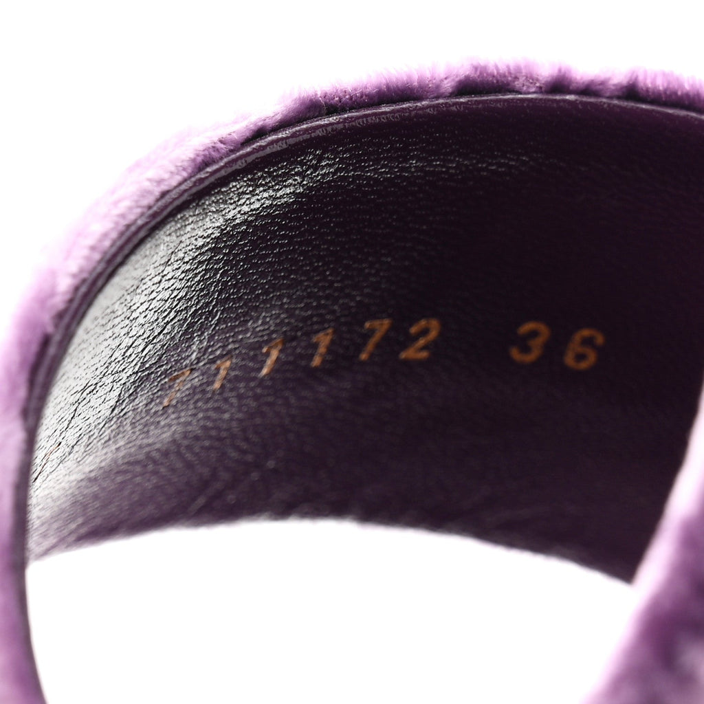 Velvet Baliqua 105 Mule Sandals 36 Malva