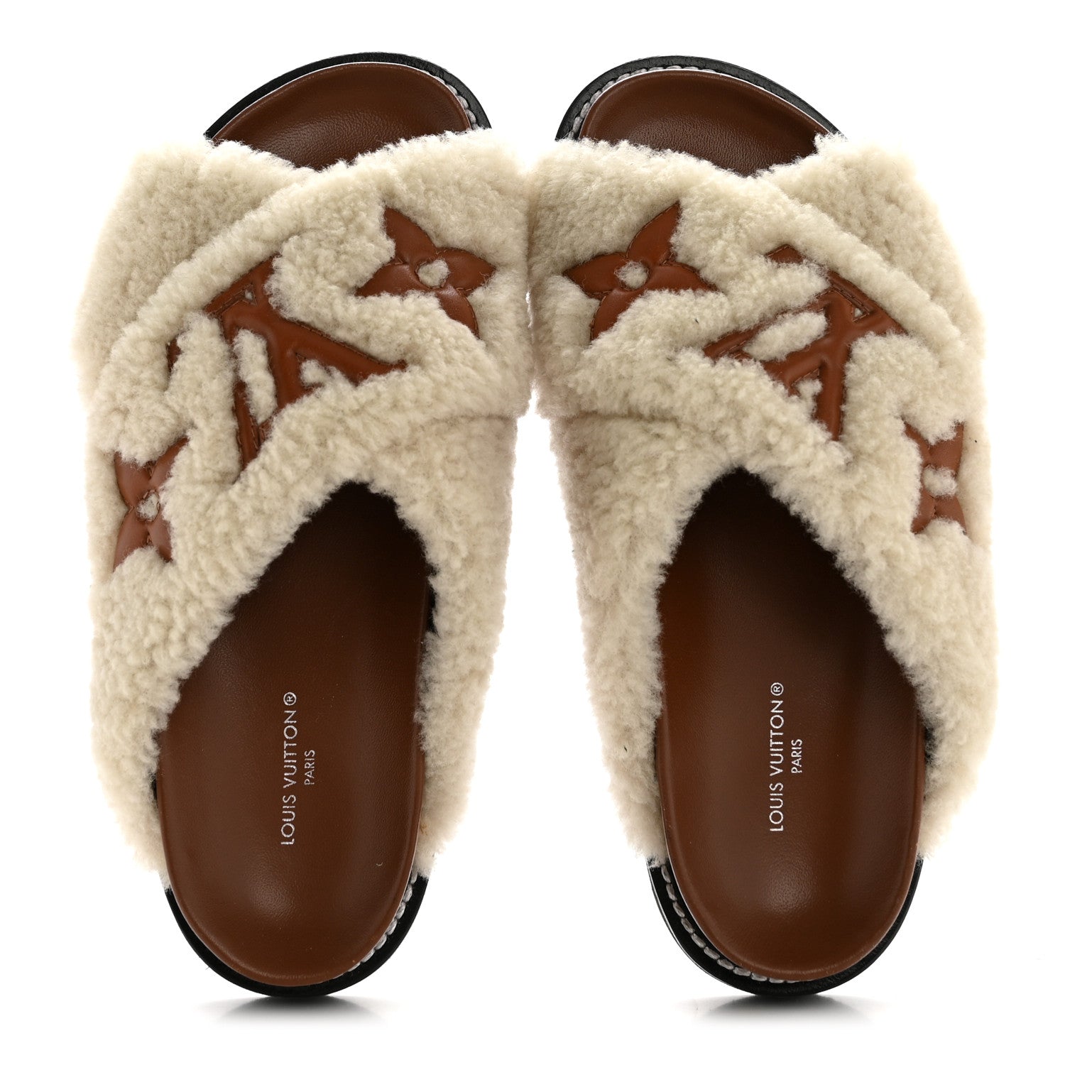 Shearling Paseo Flat Comfort Mule 36 Brown