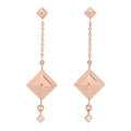 18K Rose Gold Diamond PM Collier de Chien Rock Earrings