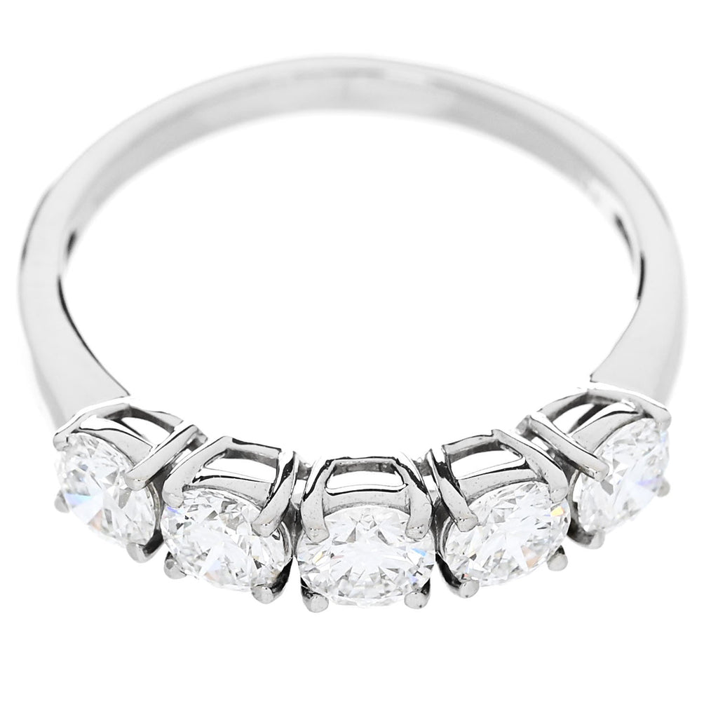 PARKER & WEST Platinum Diamond 1.04ct Half Eternity Band Ring 52 6
