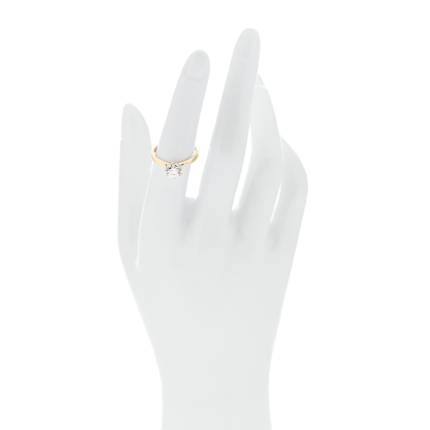 18K Yellow Gold Diamond 1.24ct Solitaire Engagement Ring 53 6.25