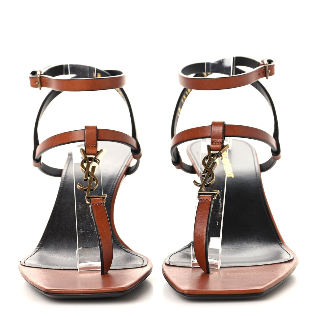 Calfskin Cassandra 60 Sandals 38.5 New Papaya