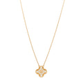 18K Rose Gold Diamond Vintage Alhambra Pendant Necklace