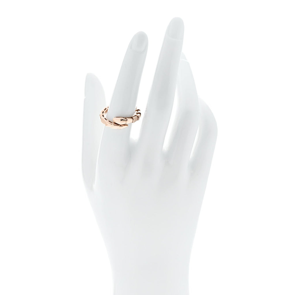 18K Rose Gold Serpenti Viper Ring M