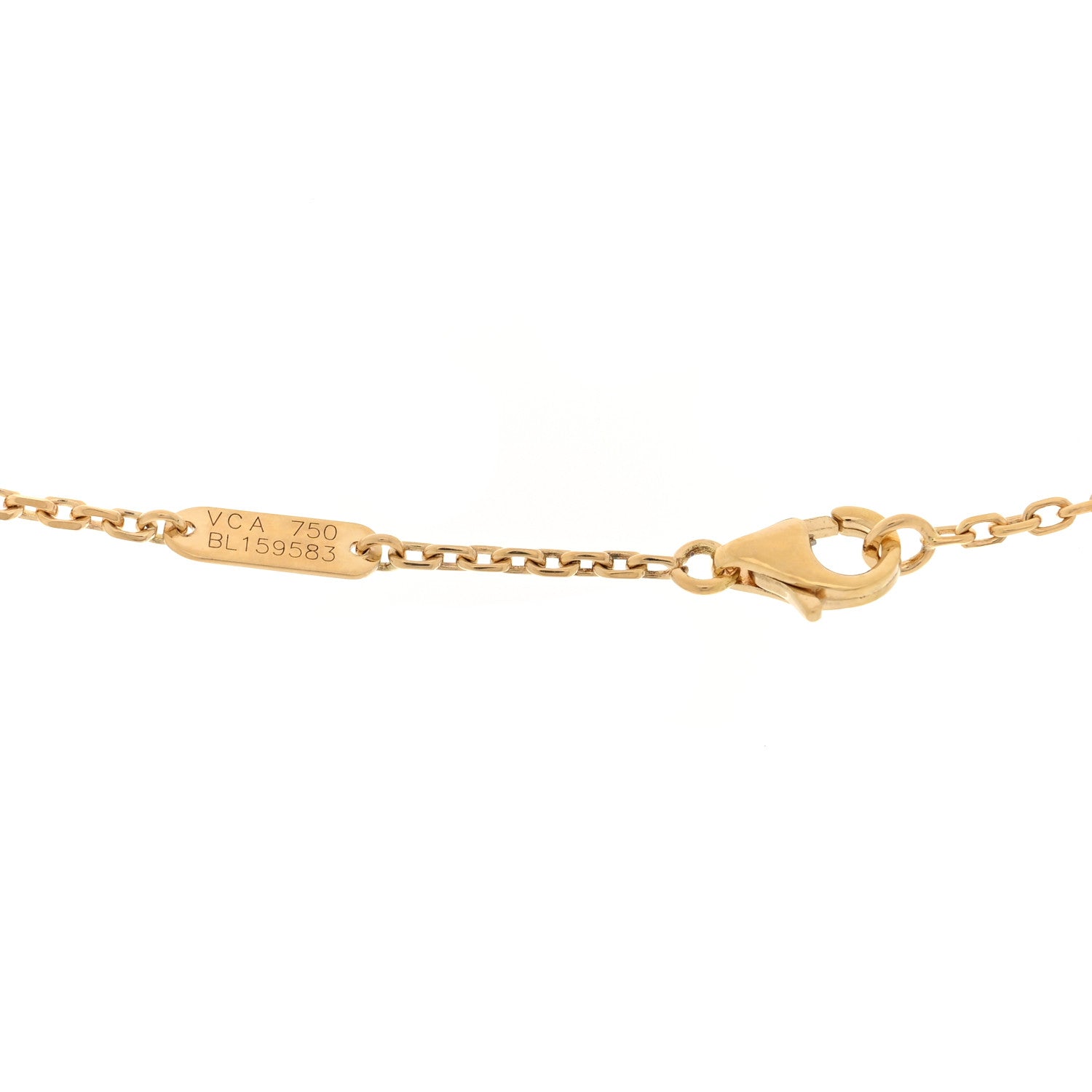 18K Yellow Gold Mother of Pearl Magic Alhambra Pendant Necklace