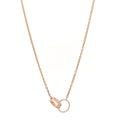 18K Pink Gold Interlocking LOVE Necklace
