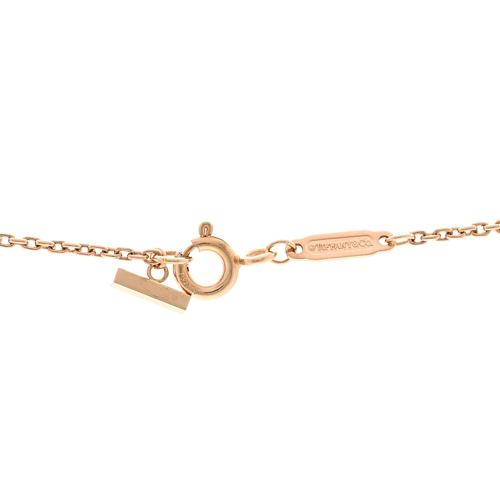 18K Rose Gold Diamond .19ctw Medium T Smile Pendant Necklace
