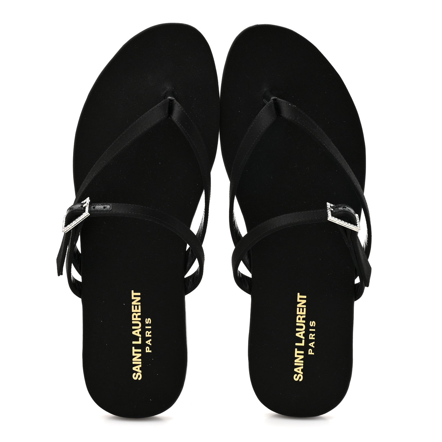 Crepe Satin Laszlo Sandals 39.5 Black