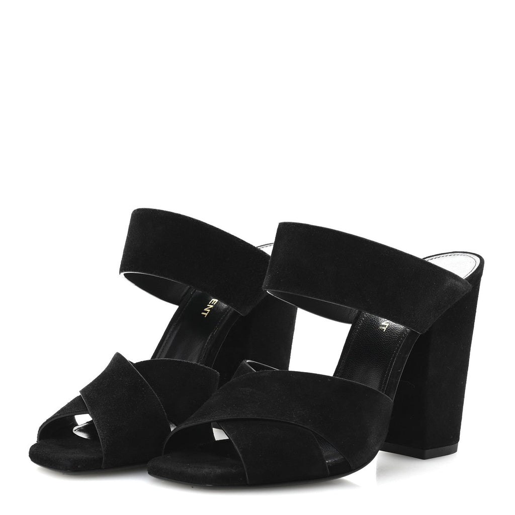 Suede Oak 100 Mule Sandals 37 Black