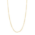 18K Yellow Gold Fine Mixed Clip Chain Necklace 32"