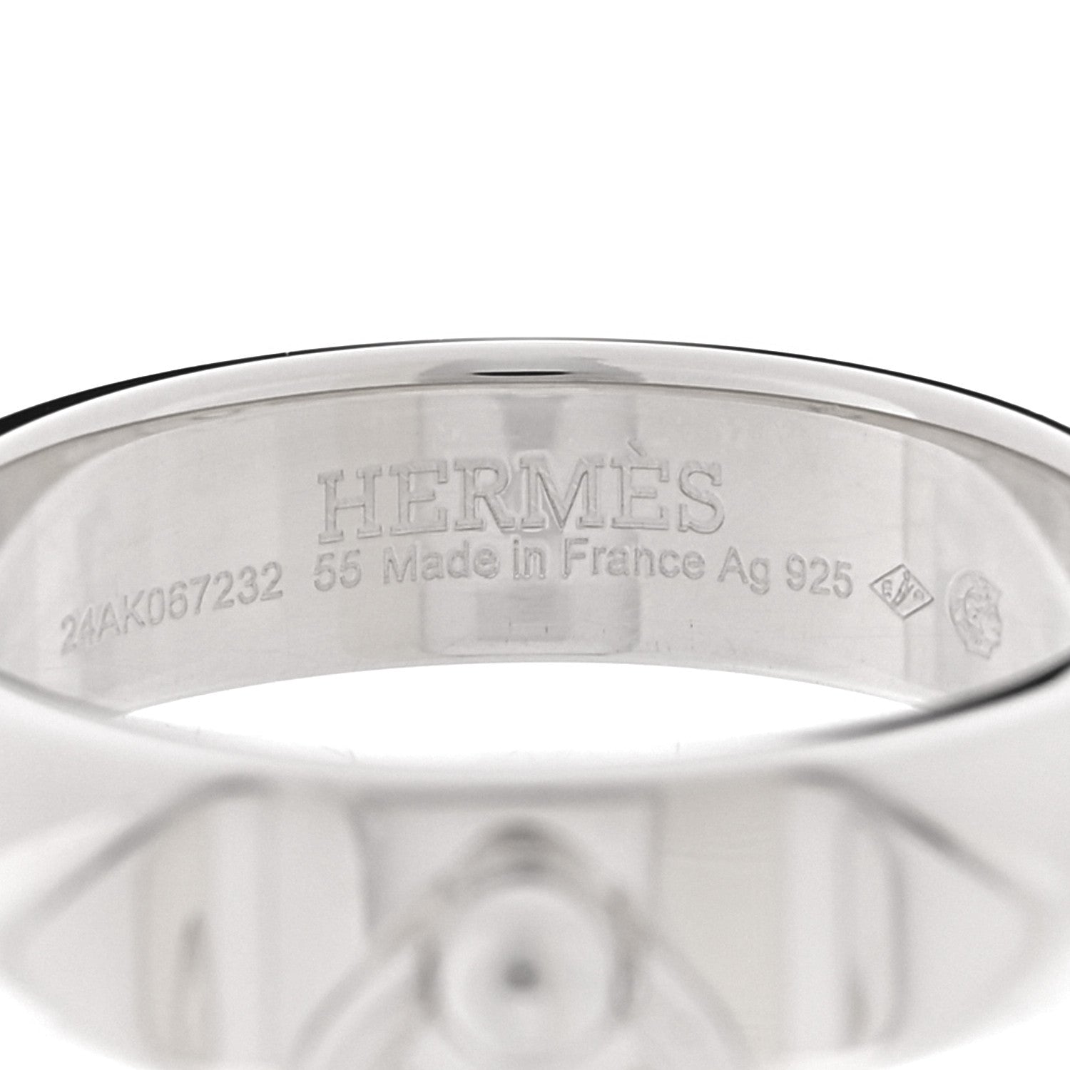 Sterling Silver PM Collier De Chien Ring 55 7.25