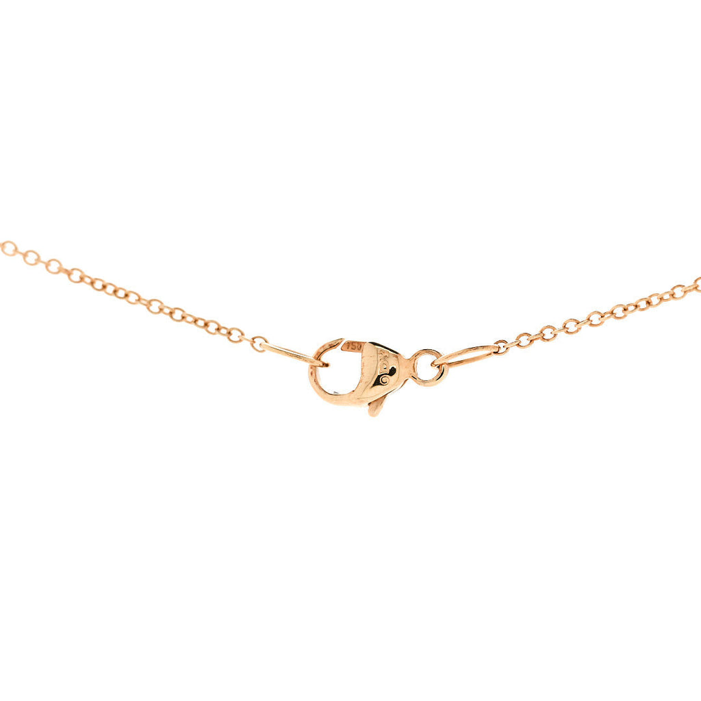 18K Yellow Gold Diamond 8mm Petite Infinity Pendant Necklace