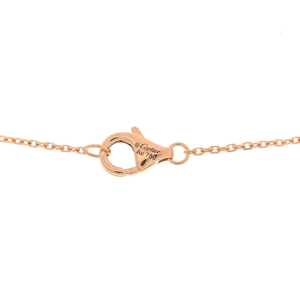 18K Pink Gold Diamond Etincelle De Cartier Pendant Necklace