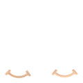 18K Rose Gold T Smile Stud Earrings