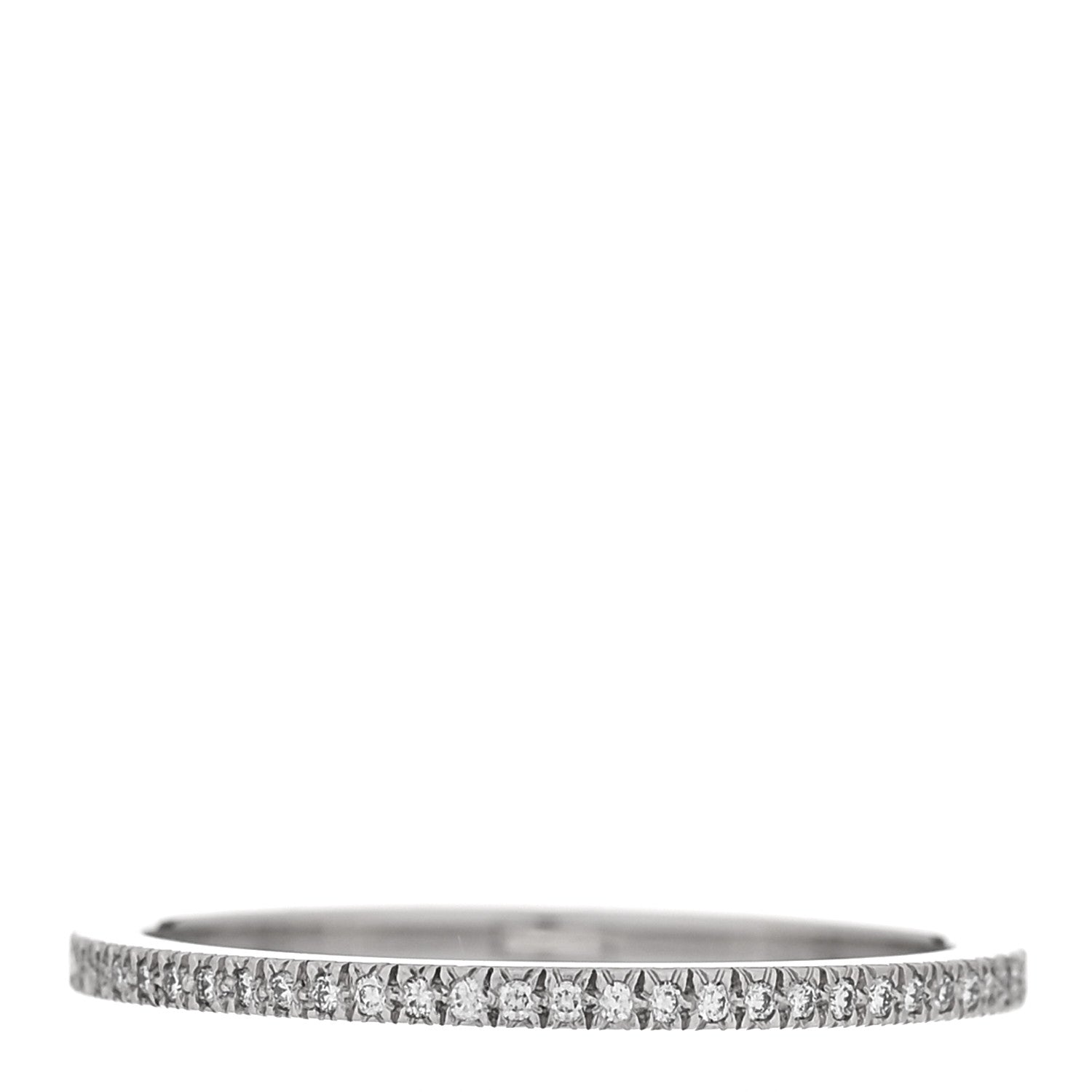 Platinum Diamond .12ctw 1.3mm Novo Half Eternity Band Ring 53 6.5