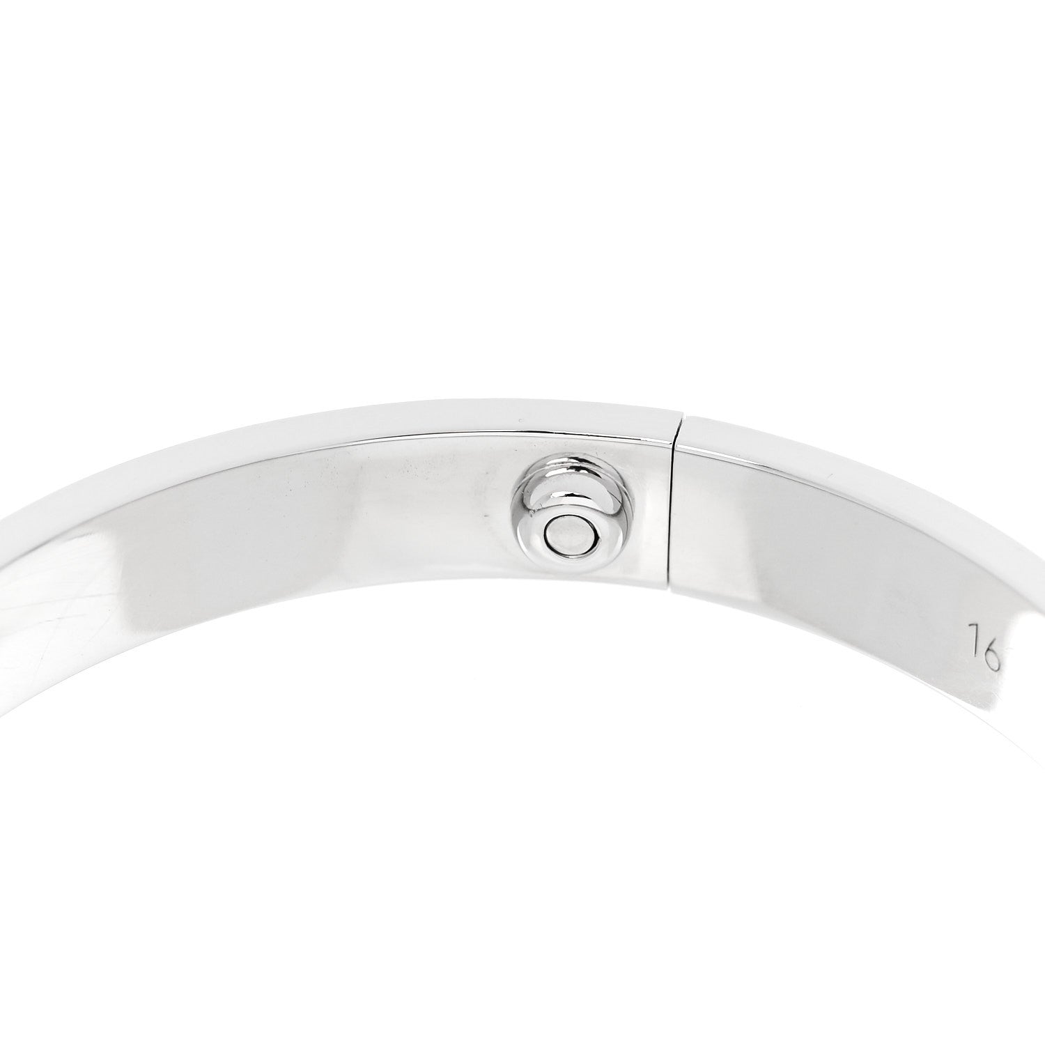 18K White Gold 4 Diamond LOVE Bracelet 16